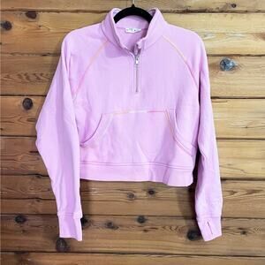 Rollar Rabbit Pink Cropped Heart Long Sleeve Sweater Size XXS